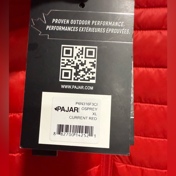 PAJAR OSPREY XL CURRENT RED PACKABLE JACKET - Picture 3 of 11